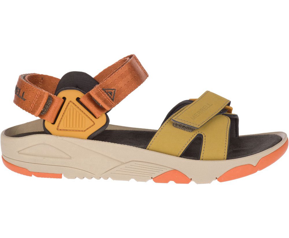 Merrell Sandals Yellow/Orange - Belize Convertible Web - Mens 25ILNTZEM